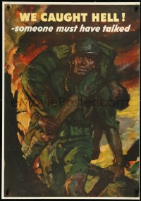 2s0493 WE CAUGHT HELL 28x40 WWII war poster 1944 great Saul Tepper art, someone must have talked!