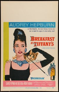 2s0096 BREAKFAST AT TIFFANY'S WC 1961 classic Robert McGinnis art of sexy elegant Audrey Hepburn!