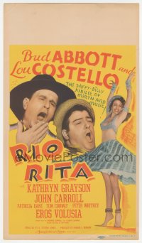 2s0139 RIO RITA mini WC 1942 Bud Abbott & Lou Costello with sexy full-length Eros Volusia!
