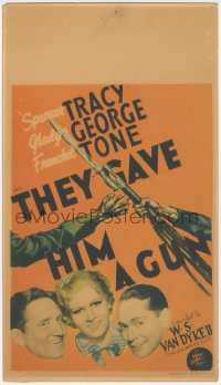 2s0141 THEY GAVE HIM A GUN mini WC 1937 Gladys George between Spencer Tracy & Franchot Tone, rare!
