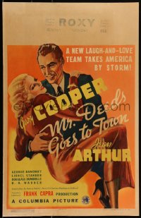 2s0102 MR. DEEDS GOES TO TOWN WC 1936 best art of Gary Cooper carrying sexy Jean Arthur, Frank Capra