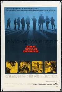 2s1256 WILD BUNCH linen 1sh 1969 Sam Peckinpah cowboy classic, William Holden & Ernest Borgnine!