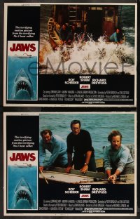 2s0263 JAWS 8 LCs 1975 Roy Scheider, Robert Shaw, Richard Dreyfuss, Steven Spielberg, great scenes!