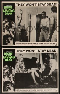 2s0262 NIGHT OF THE LIVING DEAD 5 LCs 1968 George Romero zombie classic, Judith O'Dea, Duane Jones!