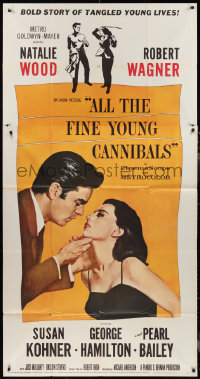2t0714 ALL THE FINE YOUNG CANNIBALS 3sh 1960 art of Robert Wagner about to kiss sexy Natalie Wood!