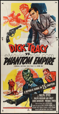 2t0718 DICK TRACY VS. CRIME INC. 3sh R1952 Ralph Byrd detective serial, The Phantom Empire!