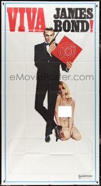 2t0731 VIVA JAMES BOND int'l 3sh 1970 artwork of Sean Connery & sexy blonde in see-through outfit!