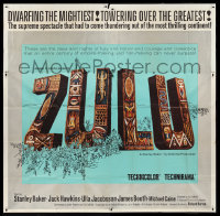 2t0713 ZULU 6sh 1964 Stanley Baker & Michael Caine classic, dwarfing the mightiest, very rare!