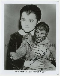 2t1647 BUTCH PATRICK signed 8x10 REPRO photo 1980s portrait as Eddie Munster holding Woof-Woof!