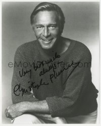2t1651 CHRISTOPHER PLUMMER signed 8x10 REPRO photo 1990s great smiling portrait later in his career!