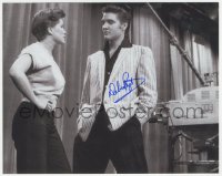 2t1658 DEBRA PAGET signed 8x10 REPRO photo 1990s staring at Elvis Presley on the Milton Berle show!