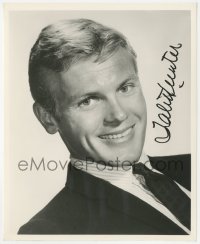 2t1696 TAB HUNTER signed 8x10 REPRO photo 1980s head & shoulders smiling portrait in suit & tie!