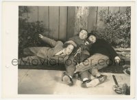 2t1937 THEY STOOGE TO CONGA 8x11 key book still 1943 Three Stooges Moe, Larry & Curly fallen, rare!