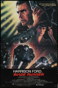 2t1004 BLADE RUNNER studio style 1sh 1982 Ridley Scott sci-fi classic, art of Harrison Ford by Alvin!