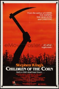 2t1015 CHILDREN OF THE CORN 1sh 1983 Stephen King horror, and a child shall lead them!