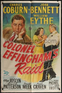 2t1019 COLONEL EFFINGHAM'S RAID 1sh 1945 pretty Joan Bennett, Charles Coburn in the title role!