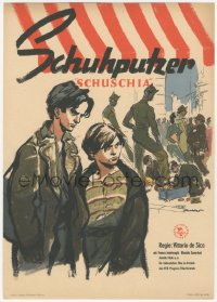 2t0519 SHOESHINE East German 8x12 1956 Vittorio De Sica's classic Sciuscia, different Ebert art!