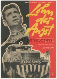 2t0521 WAGES OF FEAR East German 8x12 1957 Montand, Henri-Georges Clouzot classic, different & rare!