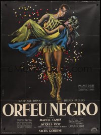 2t0174 BLACK ORPHEUS French 1p R1961 Marcel Camus' Orfeu Negro, best art by Georges Allard!