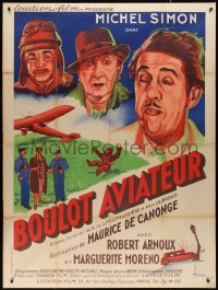 2t0177 BOULOT AVIATEUR French 1p 1937 wacky art of pilot Robert Arnoux & airplane by Petit Jean!