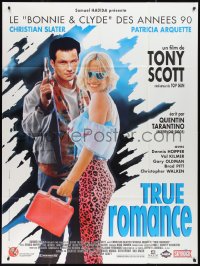 2t0263 TRUE ROMANCE French 1p 1993 Christian Slater & Patricia Arquette, Tarantino. cast style!