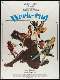 2t0270 WEEK END French 1p 1968 Jean-Luc Godard, great montage with sexy Mireille Darc!
