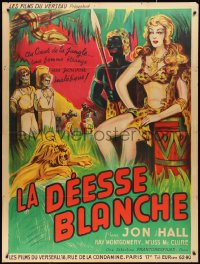 2t0273 WHITE GODDESS French 1p 1955 Wallace Fox African adventure, different & ultra rare!