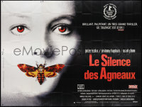 2t0144 SILENCE OF THE LAMBS French 8p 1991 great image of Jodie Foster with moth over mouth!