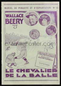2t0557 CASEY AT THE BAT French pressbook 1927 art of Wallace Beery, baseball, posters shown, rare!