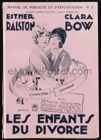 2t0558 CHILDREN OF DIVORCE French pressbook 1927 great art of Clara Bow, posters shown, ultra rare!