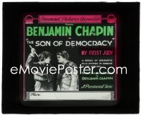 2t1633 SON OF DEMOCRACY chapter 4 glass slide 1918 Benjamin Chapin as Abraham Lincoln, My First Jury!