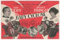 2t1472 BABY CYCLONE herald 1928 Lew Cody, Aileen Pringle, a hurricane of fun, fuss & feathers, rare!