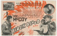 2t1531 SIOUX BLOOD herald 1929 your favorite outdoor star Tim McCoy in his best thriller, very rare!