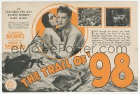 2t1535 TRAIL OF '98 herald 1928 Dolores Del Rio & Ralph Forbes go to Alaska, the Land of Promise!