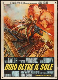 2t0092 DARK OF THE SUN Italian 1p 1968 different art of Rod Taylor, Mimieux & Brown by Di Stefano!