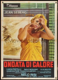 2t0093 DEAD OF SUMMER Italian 1p 1970 artwork of beautiful Jean Seberg wearing only a towel!