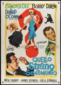 2t0133 THAT FUNNY FEELING Italian 1p 1965 Morini art of Sandra Dee, Bobby Darin, Donald O'Connor!
