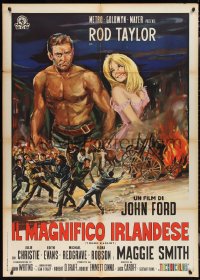 2t0139 YOUNG CASSIDY Italian 1p 1965 John Ford, different art of Rod Taylor & sexy Julie Christie!