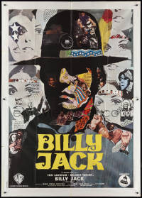 2t0050 BILLY JACK Italian 2p 1971 Tom Laughlin, best different colorful Ermanno Iaia art!