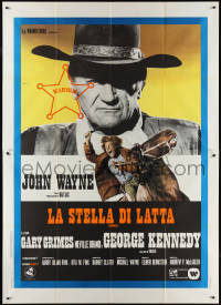 2t0054 CAHILL Italian 2p 1973 cool different image of United States Marshall big John Wayne!