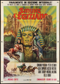 2t0059 EGYPTIAN Italian 2p R1969 artwork of Jean Simmons, Victor Mature & Gene Tierney by Piovano!
