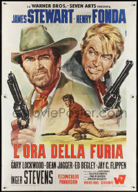 2t0062 FIRECREEK Italian 2p 1968 different Renato Casaro art of James Stewart & Henry Fonda!