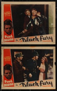 2t1439 BLACK FURY 2 LCs 1935 coal miner union organizer Paul Muni, Karen Morley, Michael Curtiz!