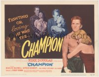 2t1210 CHAMPION TC 1949 great images of boxer Kirk Douglas w/ sexy Marilyn Maxwell, boxing classic!