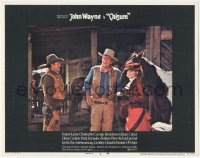 2t1261 CHISUM LC #6 1970 John Wayne standing by horse with Ben Johnson & pretty Lynda Day!