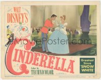2t1262 CINDERELLA LC #2 1950 Prince Charming kissing her hand at the ball, Disney cartoon classic!