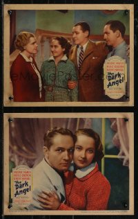 2t1444 DARK ANGEL 2 LCs 1935 Merle Oberon and Fredric March with Herbert Marshall, Janet Beecher!