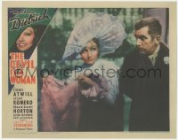 2t1268 DEVIL IS A WOMAN LC 1935 c/u of Marlene Dietrich in wild hat by Edward Everett Horton, rare!