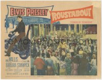 2t1322 ROUSTABOUT LC #6 1964 Elvis Presley on motorcycle & performing for carnival crowd!