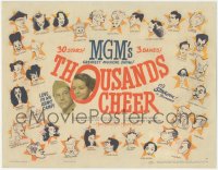 2t1236 THOUSANDS CHEER TC 1943 Al Hirschfeld caricatures of Judy Garland & 32 top MGM stars!